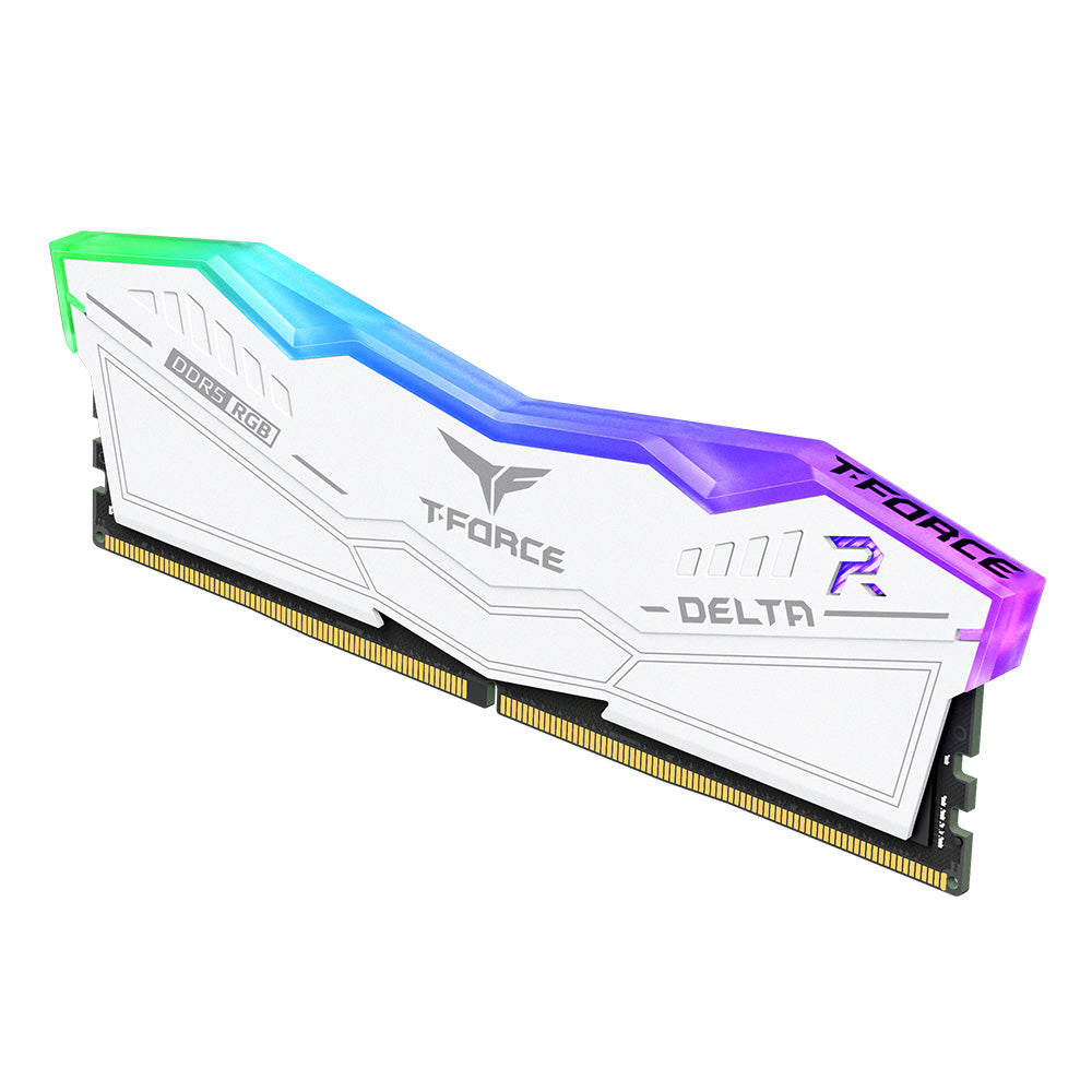 T-FORCE DELTA RGB DDR5 RAM WHITE 64GB(2x32GB) 6000MHz CL38 T-FORCE DELTA RGB DDR5 RAM WHITE 64GB(2x32GB) 6000MHz CL38